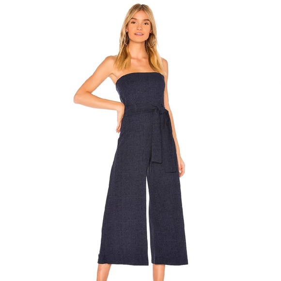 Bec & Bridge Pants - NEW BEC & BRIDGE REVOLVE NAVY STRAPLESS JUMPSUIT
